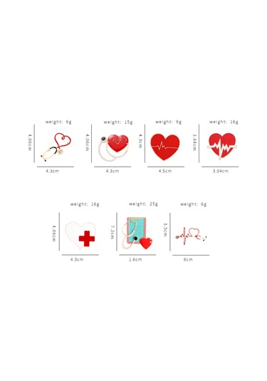Monyee Tıp Çalışanları İçin Alüminyum Broş - Stetoskop Ve Dahiliye Defteri Desenli, Zirve, 4.6x4.6 Cm, Güzellik Ve Profesyonellik Birleşimi Mavi