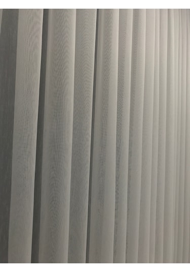 Düz Tül Perde Ütü İstemez Ttm Tül 1/2,5 Orta Pile Kırık Beyaz