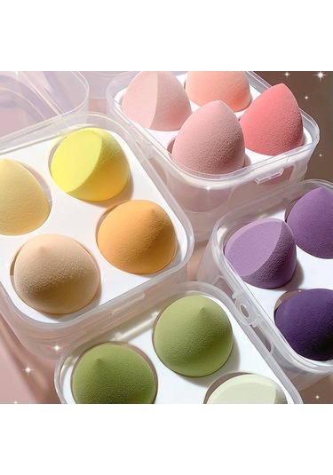 Mufunye Makyaj Yumurta Tozu Puf, Islak Ve Kuru, 4 Parça 07 芝芝满满