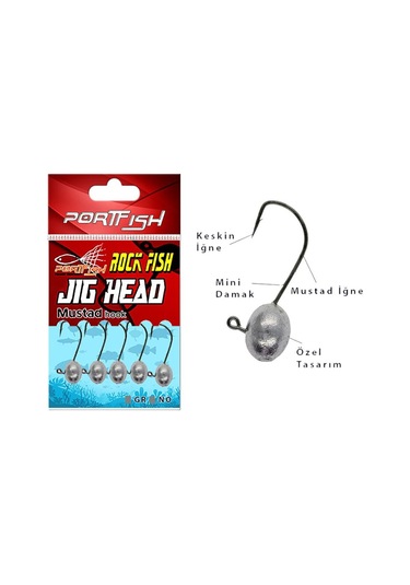 Portfish Jighead Mustad Hook 1gr No:6 Standart