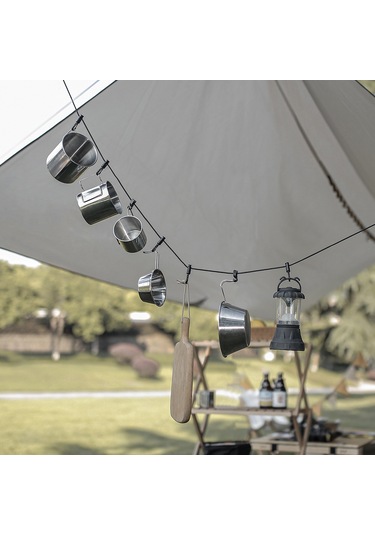 Shineyee Outdoor Kamp Mantar Kancası - Nilon Yapı, Güçlü Tutucu, Feneri/perde/çadır İçin Uygun, Mavi Renk, 1 Adet Mavi