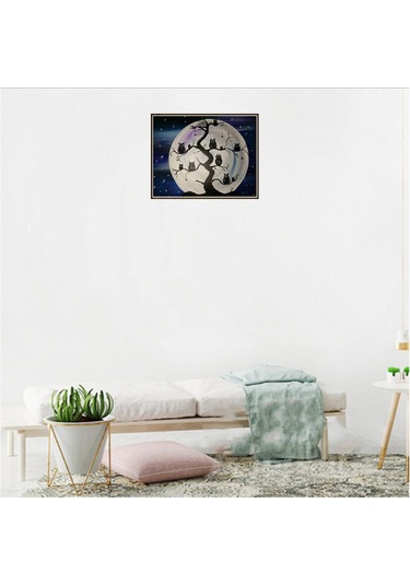 Yaozixa Ev Dekoru Için 5d Tam Taşlı Pano, 30x25cm Diyarbakır Ağaç Deseni, Göz Koruyucu Teknoloji, Ev Ve Duvar Dekorasyonu Gümüş