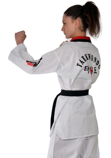 Haşado Pum Yaka Taekwondo Elbisesi Beyaz