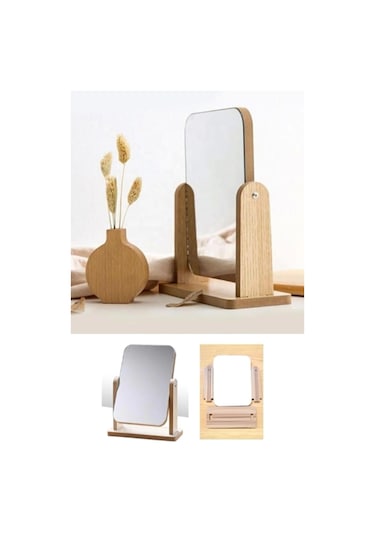 Gaman Dekoratif Ahşap Makyaj Aynası