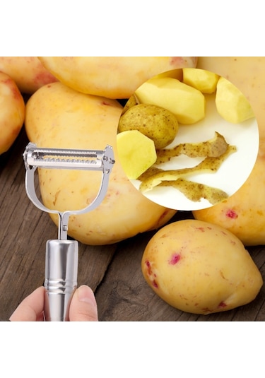 2 Adet Çok Fonksiyonlu Paslanmaz Çelik Sebze Soyucu