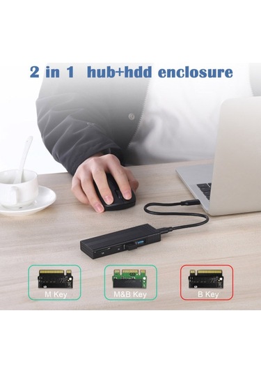 M.2 Ngff Nvme Kabin Harici Ssd Kutusu Usb3.0 Tip-c Kabin