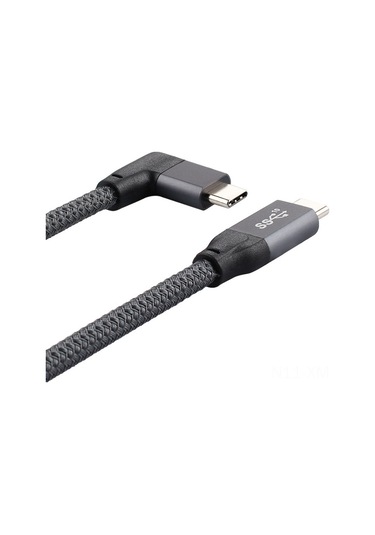 Ximistore9 Gri 0.5m Usb3.2 Type-c Erkek-erkek Döner Kablosu: Pd100w Hızlı Şarj, 4k Ses-video Ve 20gbps Aktarım, Thunderbolt3 Uyumlu