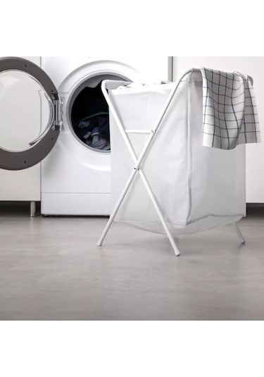 Ikea Jäll Çamaşır Sepeti, Beyaz, 50 Litre 236741499 Beyaz
