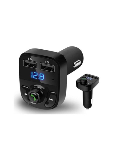 Carx8 Araç Kiti Fm Transmitter Bluetooth 5.0 Micro Sd Usb Şarj Oto Müzik Çalar