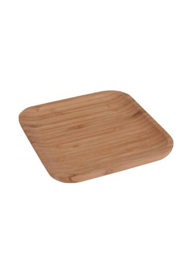 Excellent Houseware Kare Sunum Tahtası - 17x17 Cm Bej