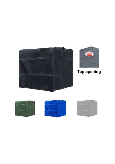 Kangvka 1000l Mavi Ibc Tank Kapak, Dış Mekan Kullanıma Uygun, Su Tankı İçin Su Geçirmez Toz Proof Isı Yalıtımlı Poliester Kapak