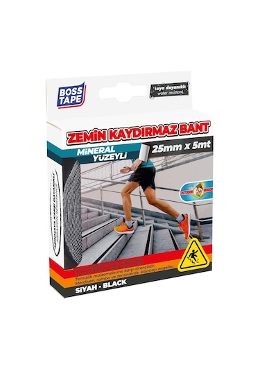 Boss Tape Zemin Merdiven Kaydırmaz Bant 25 Mm x 5 Mt