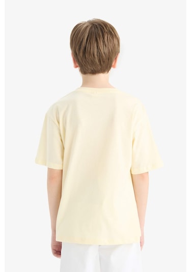DeFacto Erkek Çocuk Bisiklet Yaka Baskılı Kısa Kollu Tişört E4162A825SMYL514