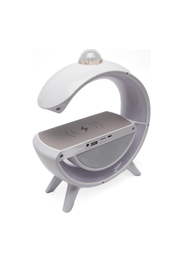 Polygold BT-3402 Dijital Saat Ve Alarmlı RGB Ledli 15w Kablosuz Şarjlı Bluetooth Hoparlör