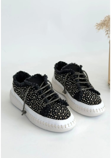 Guja Siyah Kot Bağcıklı Spor Ayakkabı Siyah