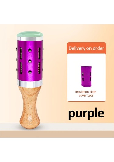 Willowhaven Portable Mor Jade Moxibustion Stick Masaj Aleti Mor Moxibustion Yakıcı Tutucu Akupresür Mor