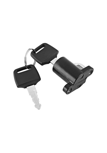 Yaozixa Motosiklet Kask Kilit Alüminyum Alyaş, 2 Anahtar İle Güvenli Takma, Motosiklet/skuter Uyumlu, Kolay Kurulum Siyah