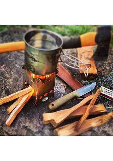 Portatif Kamp Ocağı. Kamp Sobası Ve Portatif Ocak Roket Ocak Siyah