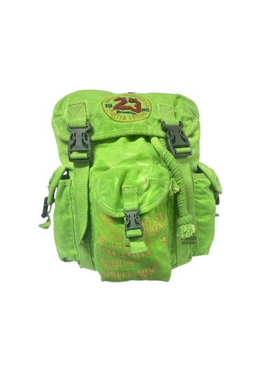 Kaliteli Tek Gözlü Vintage Disayn Unisex Sırt Günlük Okul Gezi Kamp Trekking Çantası Kc Ahtapot Bag Haki Yeşil