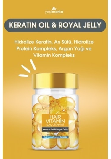 Saç Vitamini Keratin Oil & Royal Jelly Yeşilmarka
