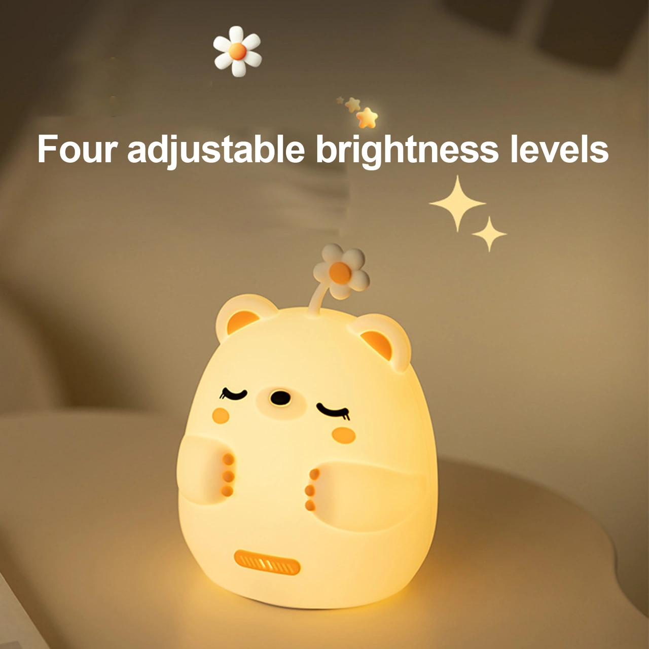 Folinda Kumandalı Yumuşak Silikon Ayak Lambası - 1200mah Pil, 30 Dakika Zamanlayıcı, Işık Seviyesi Ayarı, Güneş/soyu Işık, Göz Koruyucu Yumuşak Işık, Ev Dekorasyonu Beyaz