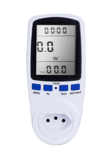Besthome1 Dijital Elektrik Tüketim Ölçer - Watt Voltaj Frekans Maliyet Takip Cihazı
