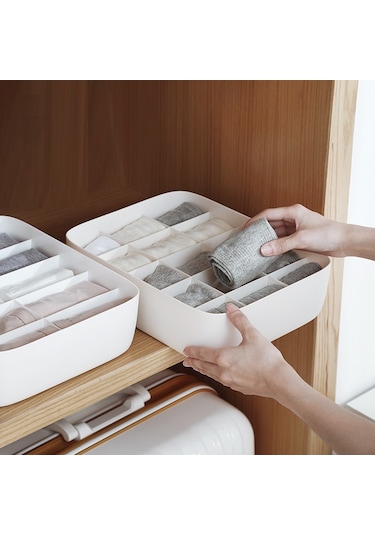 Sones İç Çamaşırı Saklama Kutusu Çekmeceli Saklama Çorap Düzenleyici 10 Gözlü Kapaksız Kayısı Diğer