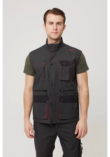 Armadillo Ripstop Çok Cepli Yelek Isg Galium İş Outdoor Hafif Fonksiyonel Tasarım Antrasit-siyah-kırmızı Armadillo Ripstop Çok Cepli Yelek Isg Galium İş Outdoor Hafif Fonksiyonel Tasarım Antrasit-siyah-kırmızı