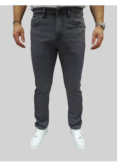 Erkek Enjoy Regular Fit Ligralı Açık Gri Kot Pantolon AÇIK GRİ