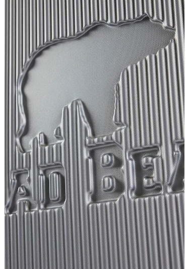 Bad Bear Logo Suitcase 23.01.80.003g Gri Kabin Küçük Boy Tekerlekli Abs Valiz 40 Lt. Gri