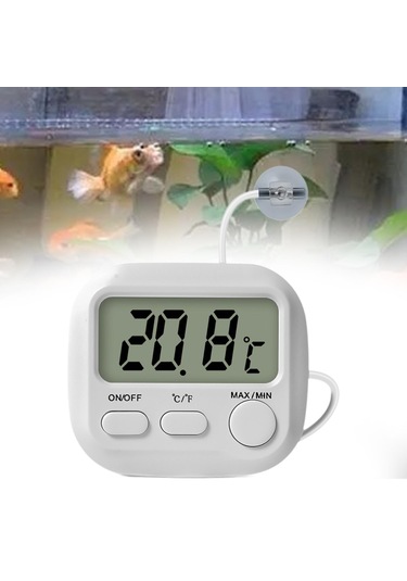 Homyl Dijital Akvaryum Termometresi Manyetik Çok Kullanım Santi