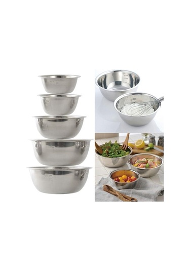 Novahub Çorba Tabağı Yerleştirme Kaseleri Seti - 2600ml Paslanmaz Çelik Karıştırma Kasesi Diğer