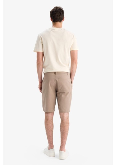DeFacto Regular Fit Düz Paça Gabardin Bermuda Şort C5397AX25SMBG73