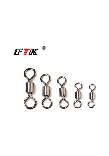 50 Adet/grup Döner Bilyalı Rulman Balıkçılık Döner Katı Döner Güvenlik Yapış Halka Döner Sazan Balıkçılık Aksesuarları 1/0-50pcs