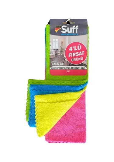 Suff Bez Genel Temizlik Mikrofiber 4'lü 32x32 0052