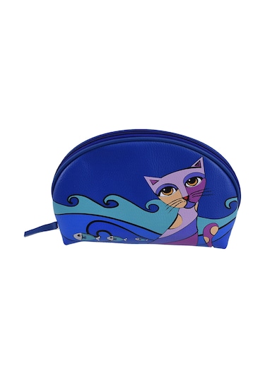 Biggdesign Owl And City Deri Makyaj Çantası