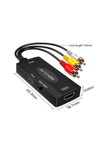 Suntek Rca'dan / Rca'ya Dönüştürücü Kablo Tv Pc Av'ye