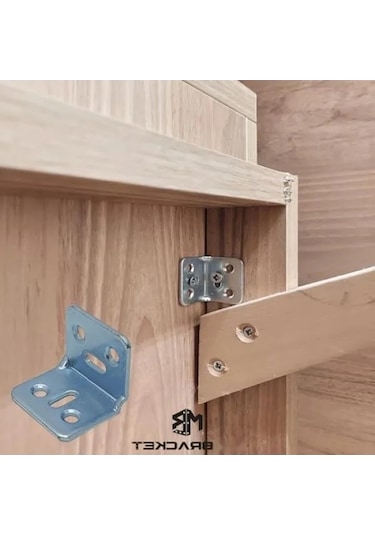 10 Adet L Demir Gönye Köşebent, 30x25x25mm -