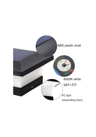 Cbtx Bahçe Aydınlatma Güneş Led Su Geçirmez Dış Mekan Sütun Işığı Avlu Aydınlatma Lambası Sarı Sıcak Işık