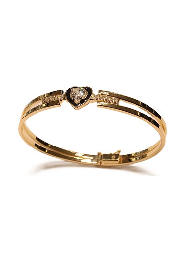 Hakan Güler Kuyumculuk Altın Kalpli Kaburga Kelepçe Bilezik Sarı Altın