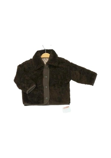 Erkek Bebek Peluş Mont-13601 Kahverengi