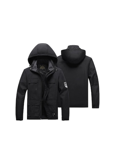 Moda Tek Katmanlı Açık Hava Sporları Büyük Beden Erkek Ceketi Beyaz