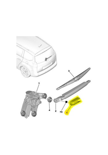 Peugeot 508 Silecek Kolu Kapaği 2010-2014 642237 1.6 Hdı, 2.0 Hdı, 1.6 L Thp