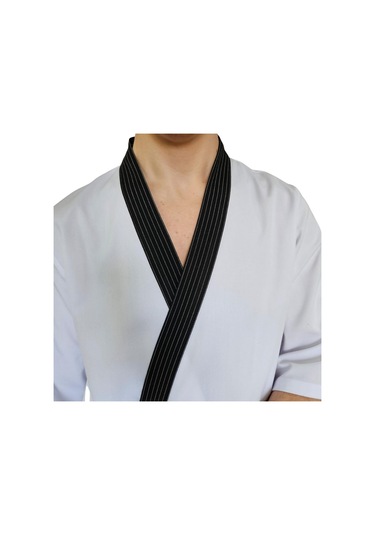 Formteks Sushi Şef Kimono Ceketi Beyaz Çizgili Kırmızı