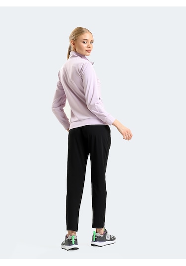 Slazenger RICHMAL Kadın Fermuarlı Dik Yaka Cepli Lila Eşofman Takımı