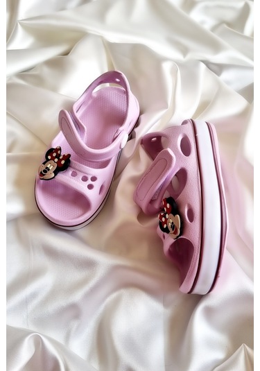 Akınal Bella Işıklı Çocuk Sandalet E274-pudra Pudra