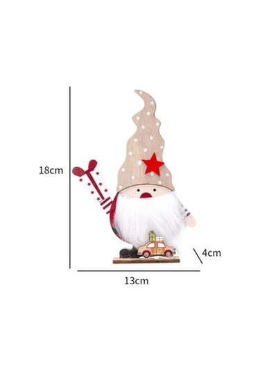 Lijinxu Yılbaşı Baba Heykeli Şömine Yıldızlı-13x4x18cm