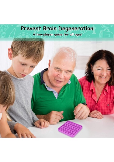 Wezone Mor Kare Silikon Zihinsel Oyun: Stres Azaltıcı, Sonsuz Eğlence, Yeniden Kullanılabilir Dürtü Oyuncak Mor