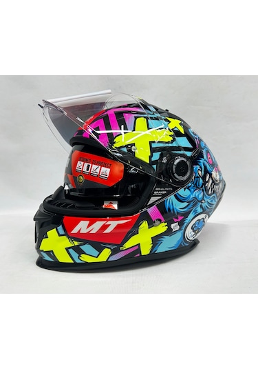 Şefaf Vizörlü + Mt Braker Sv Crazy Teddy B7 Kapalı Kask