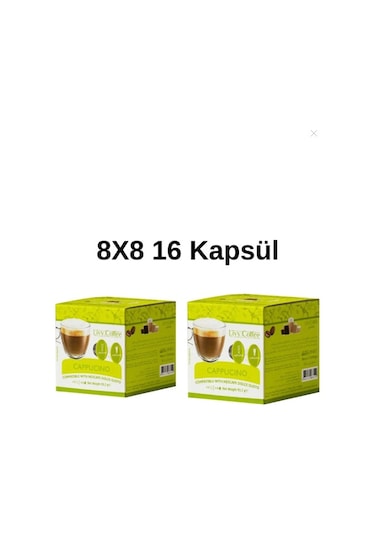 Dolce Gusto Uyumlu Cappucino Kapsül Kahve 8x8 16 Kapsül Kapsül Kahve